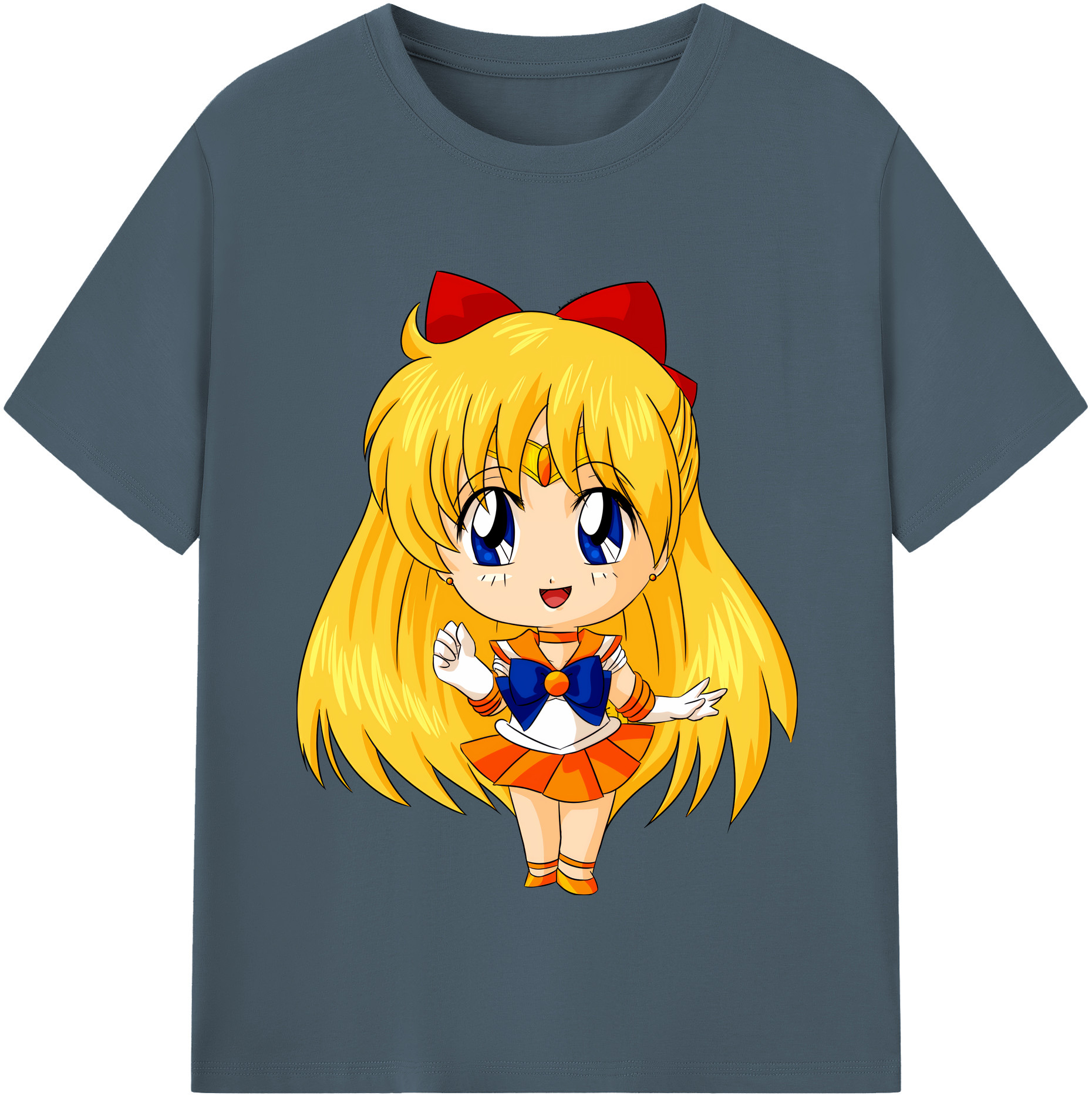 （画像用） 美少女戦士セーラームーン 愛野 美奈子 あいの みなこ Sailor Moon Aino Minako 綿100％半袖Tシャツ（フロントプリント）